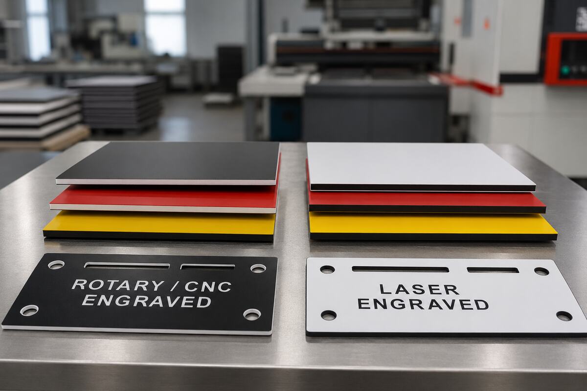 Gravurplatten aus ABS oder Acryl: Was ist besser für die Rotations- oder Lasergravur?