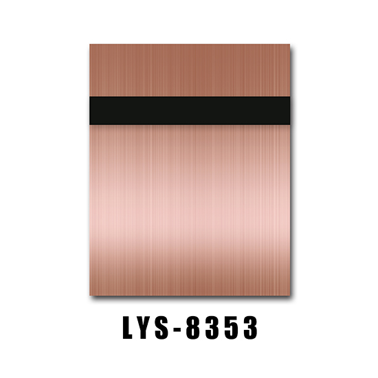 Gravurblatt aus gebürstetem Roségold und Schwarz